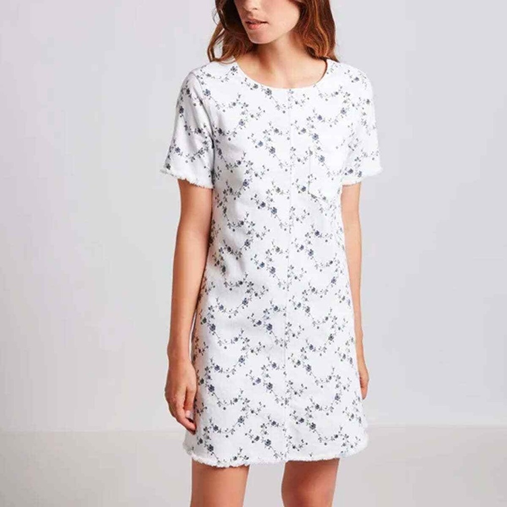 Current Elliott The Fray Edge Shift Dress Sugar Viney Floral